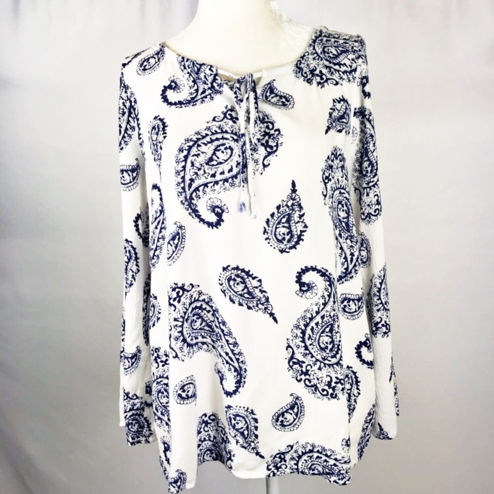 PECK & PECK Paisley Boho Blouse
